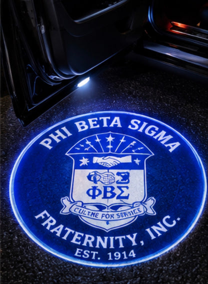 Phi Beta Sigma crest projected on pavement