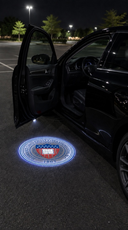 Divine Glow HBCU Edition - Howard University car door projection