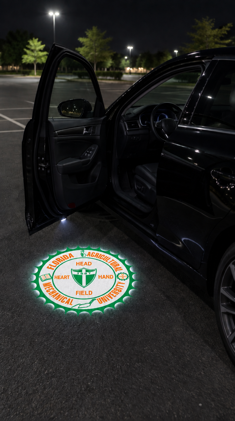 Divine Glow HBCU Edition - Florida A&M University car door projection