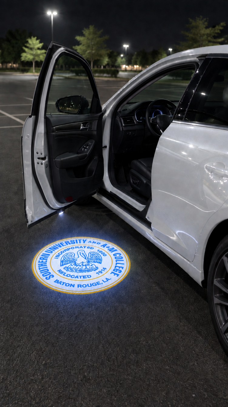 Divine Glow HBCU Edition - Southern University car door projection